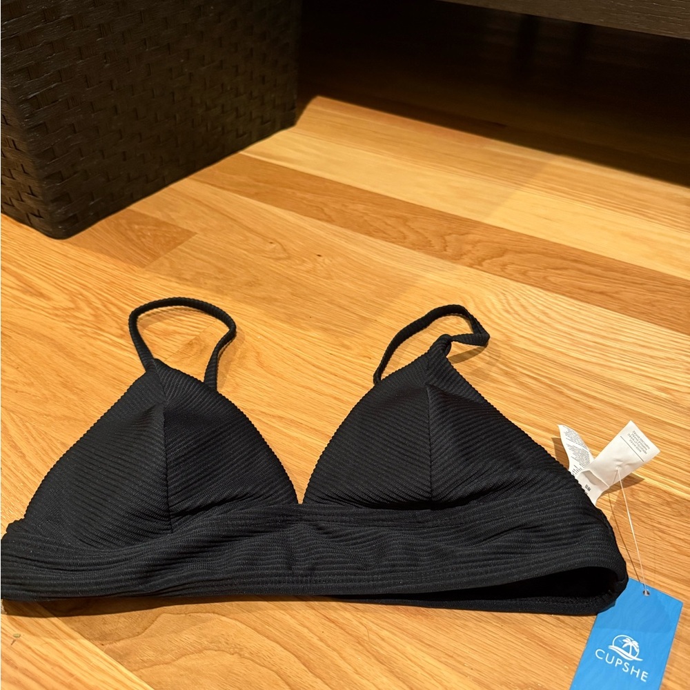Cupshe Black Textured Bralette